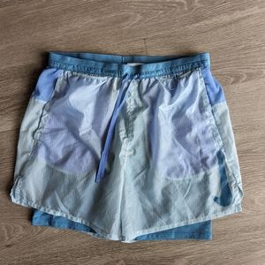 MENS NIKE FLEX STRIDE WILD RUNNING 7" SHORTS 2 in 1 BLUE GRAY DD5361 - sz M